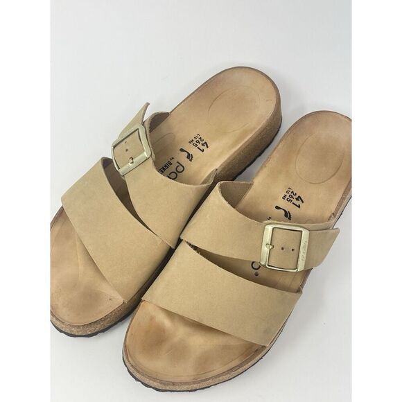 Birkenstock Papillio Almina Platform Sandals Sandcastle Tan Womens Size 10 US - Picture 2 of 10